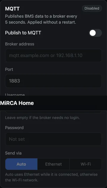 Config: MQTT
